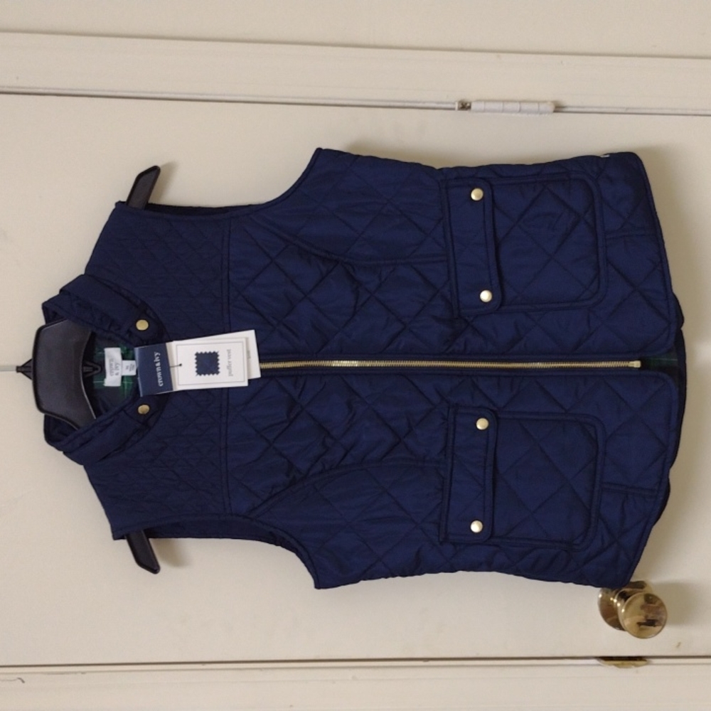 SOLD on MERCARI NWT Crown & Ivy Navy Quilted Puffer Vest
